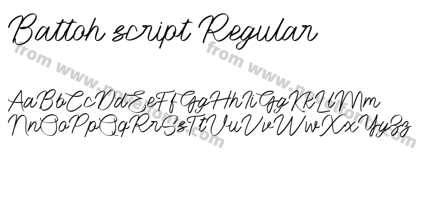 Battoh script RegularPreview