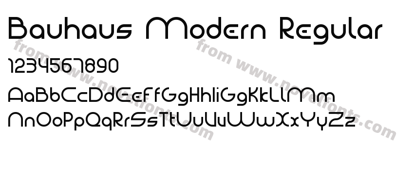Bauhaus Modern RegularPreview