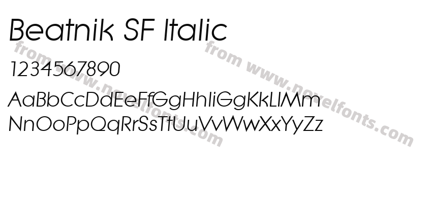 Beatnik SF ItalicPreview