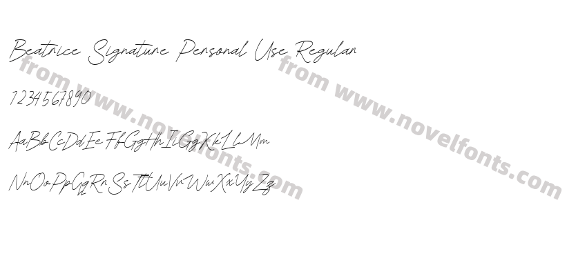 Beatrice Signature Personal Use RegularPreview