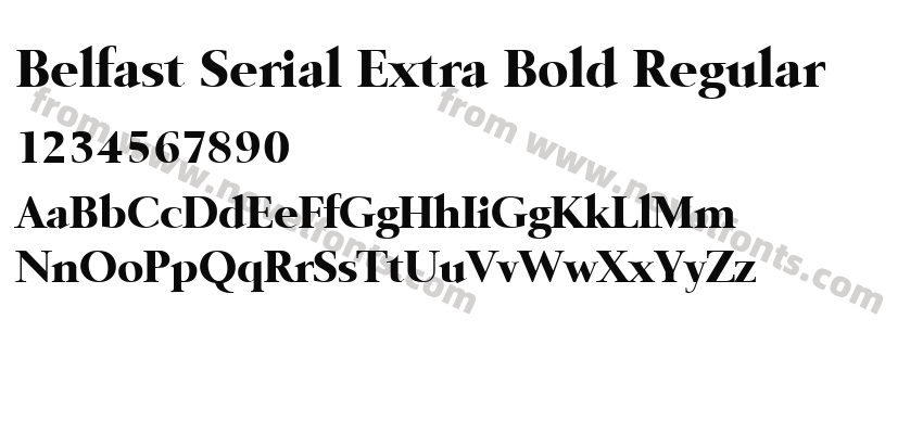 Belfast Serial Extra Bold RegularPreview