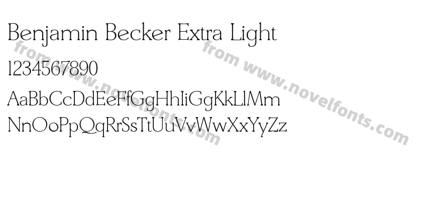 Benjamin Becker Extra LightPreview