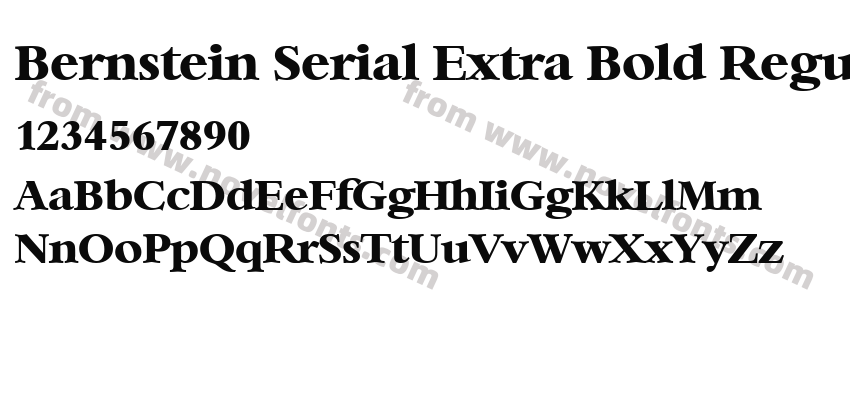 Bernstein Serial Extra Bold RegularPreview