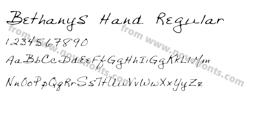 Bethanys Hand RegularPreview