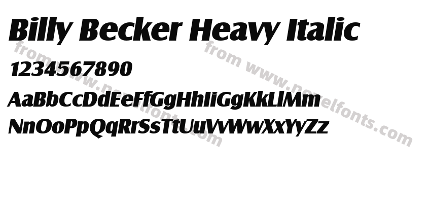 Billy Becker Heavy ItalicPreview