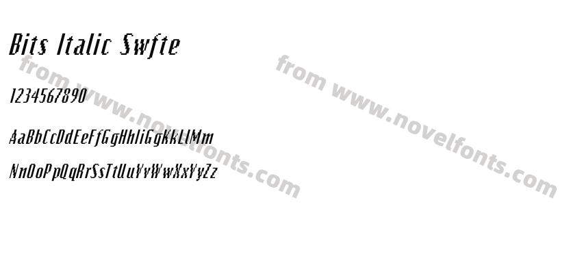 Bits Italic SwftePreview