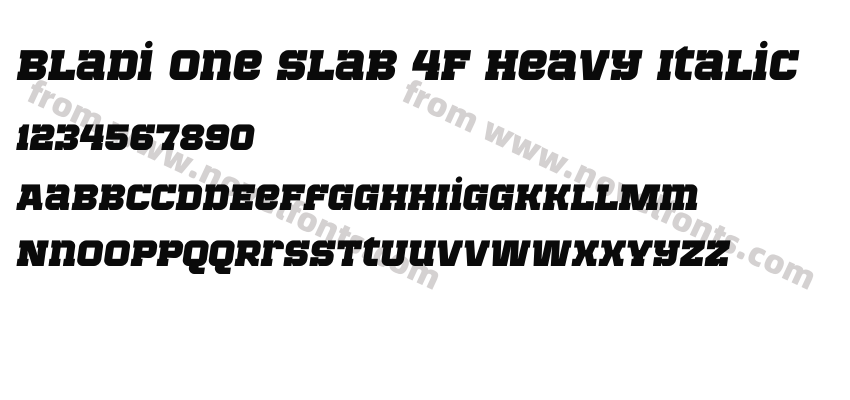 Bladi One Slab 4F Heavy ItalicPreview