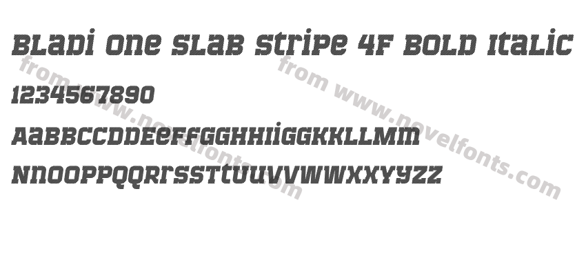 Bladi One Slab Stripe 4F Bold ItalicPreview
