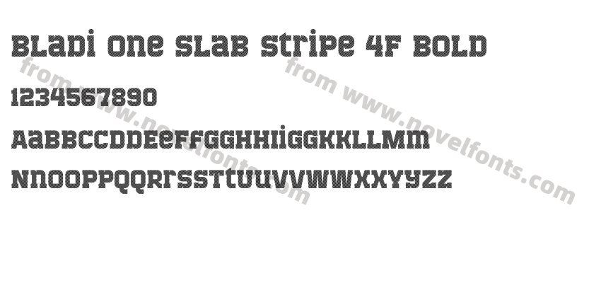 Bladi One Slab Stripe 4F BoldPreview