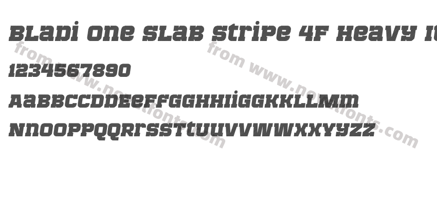 Bladi One Slab Stripe 4F Heavy ItalicPreview