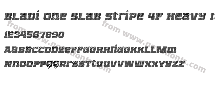 Bladi One Slab Stripe 4F Heavy ItalicPreview