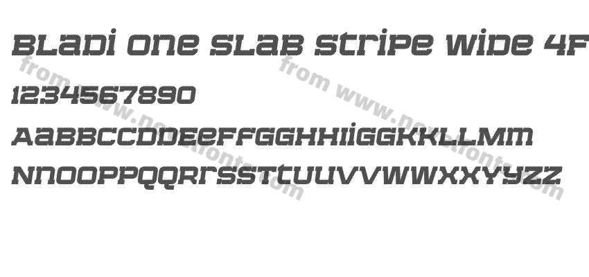 Bladi One Slab Stripe Wide 4F Bold ItalicPreview