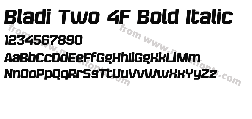 Bladi Two 4F Bold ItalicPreview