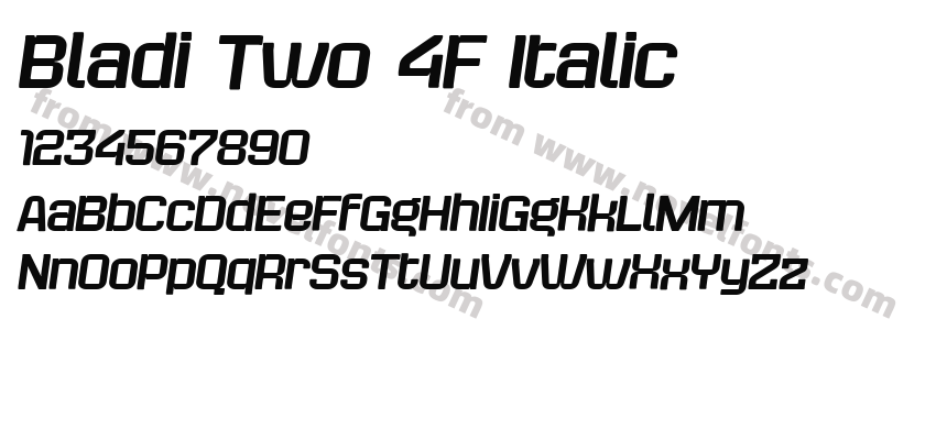 Bladi Two 4F ItalicPreview