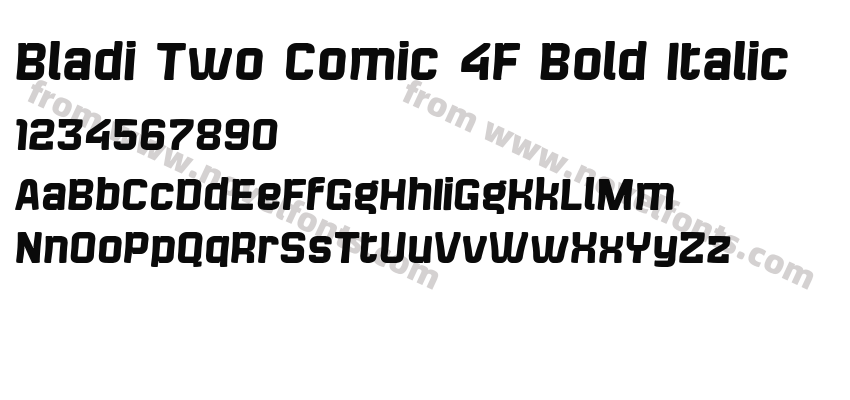 Bladi Two Comic 4F Bold ItalicPreview