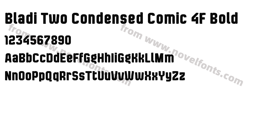 Bladi Two Condensed Comic 4F BoldPreview