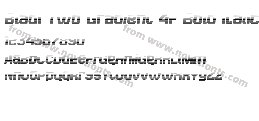 Bladi Two Gradient 4F Bold ItalicPreview
