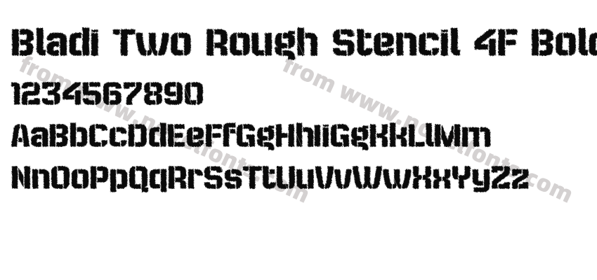 Bladi Two Rough Stencil 4F BoldPreview