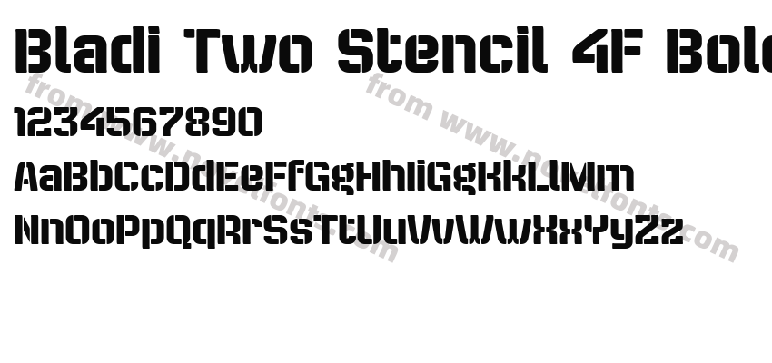 Bladi Two Stencil 4F BoldPreview
