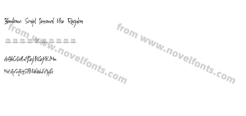 Blombanc Script Personal Use RegularPreview