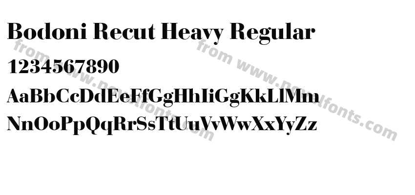 Bodoni Recut Heavy RegularPreview