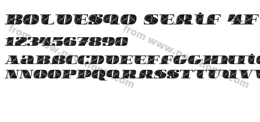 Boldesqo Serif 4F Decor ItalicPreview