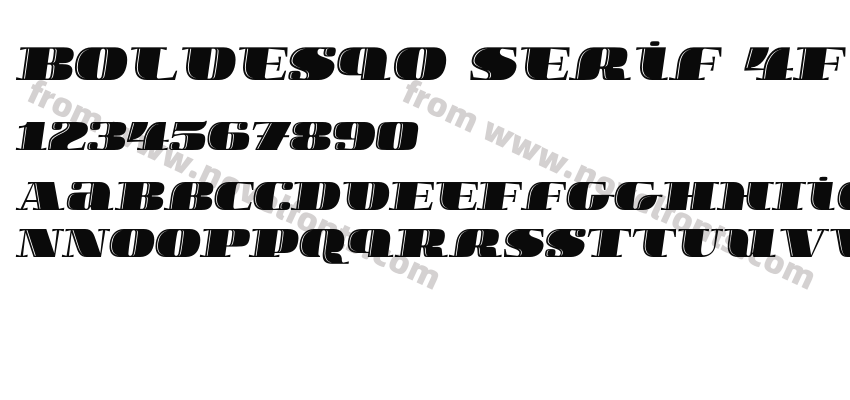 Boldesqo Serif 4F Inline ItalicPreview