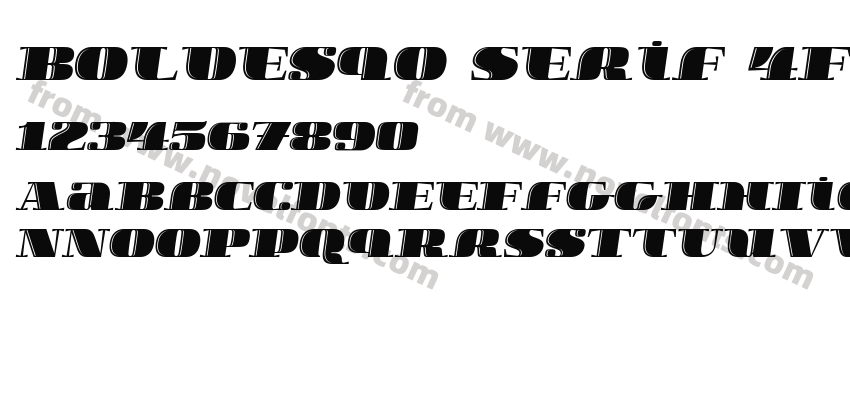Boldesqo Serif 4F Inline ItalicPreview