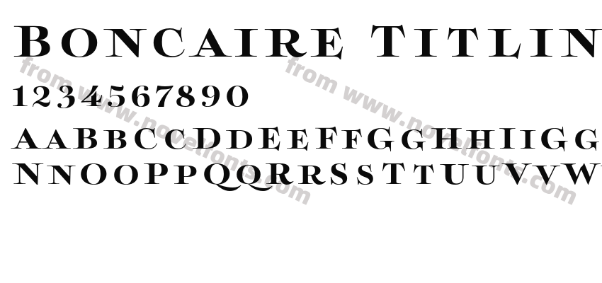 Boncaire Titling BlackPreview