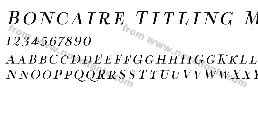 Boncaire Titling Med ItalPreview