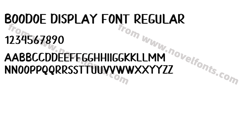 Boodoe Display Font RegularPreview