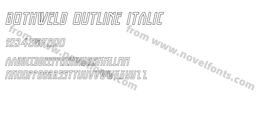 Bothweld Outline ItalicPreview