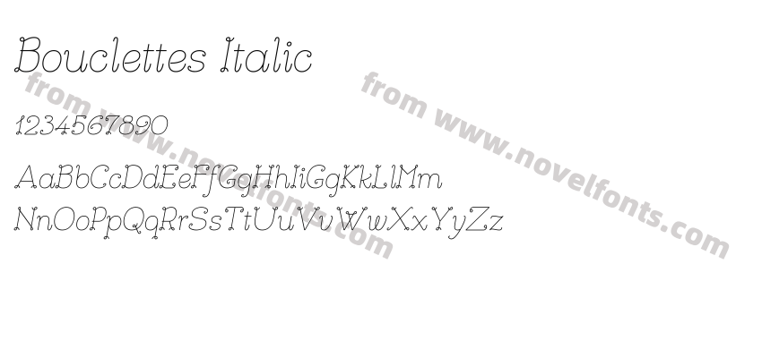 Bouclettes ItalicPreview