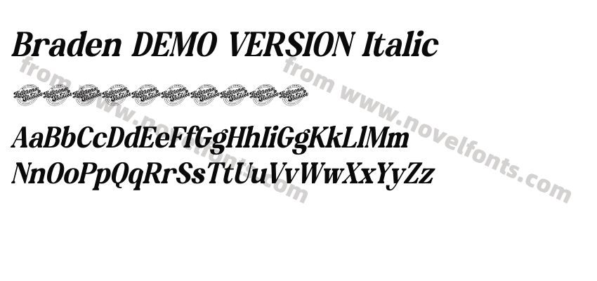 Braden DEMO VERSION ItalicPreview