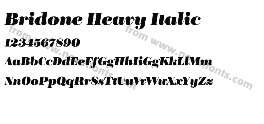 Bridone Heavy ItalicPreview