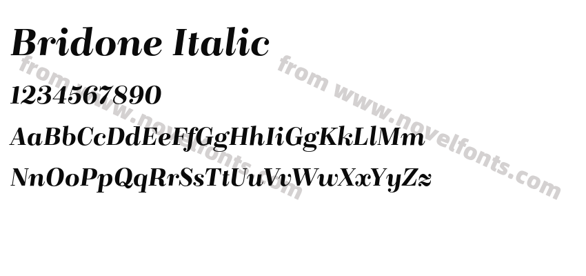 Bridone ItalicPreview