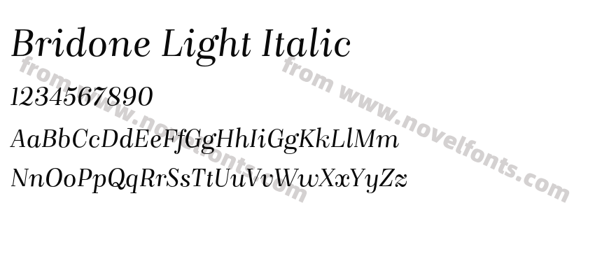 Bridone Light ItalicPreview