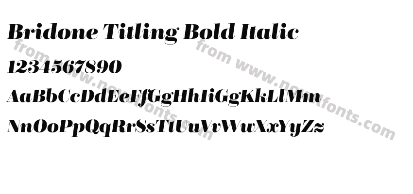 Bridone Titling Bold ItalicPreview