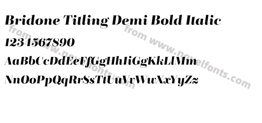 Bridone Titling Demi Bold ItalicPreview