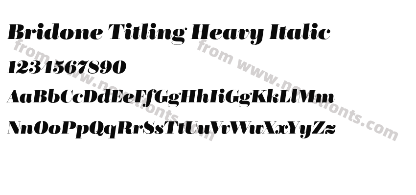 Bridone Titling Heavy ItalicPreview