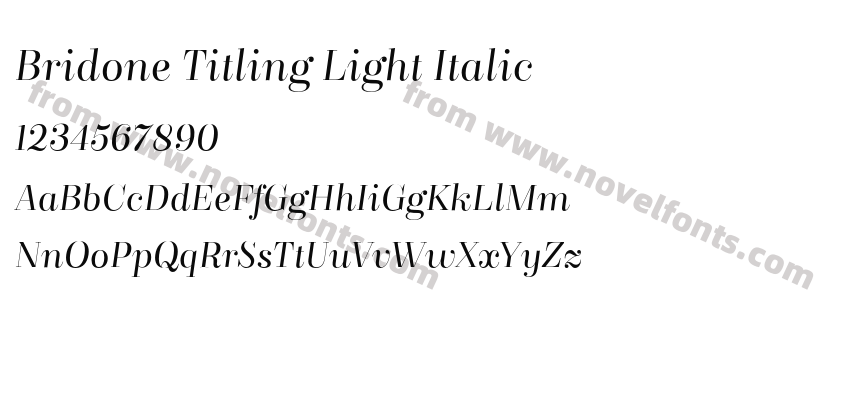 Bridone Titling Light ItalicPreview