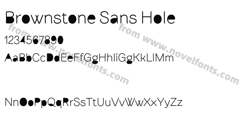 Brownstone Sans HolePreview
