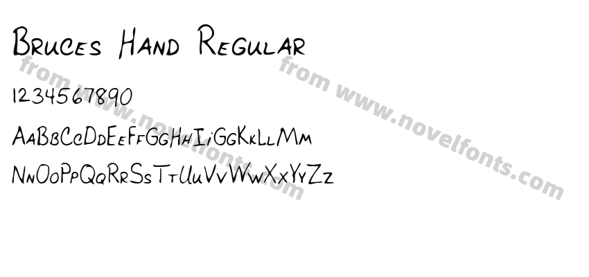 Bruces Hand RegularPreview