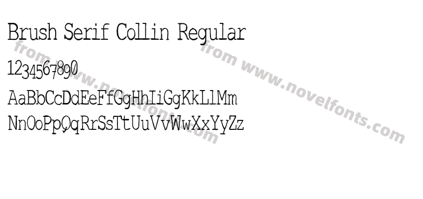 Brush Serif Collin RegularPreview