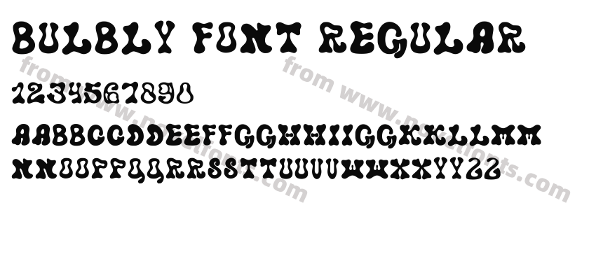 Bulbly Font RegularPreview