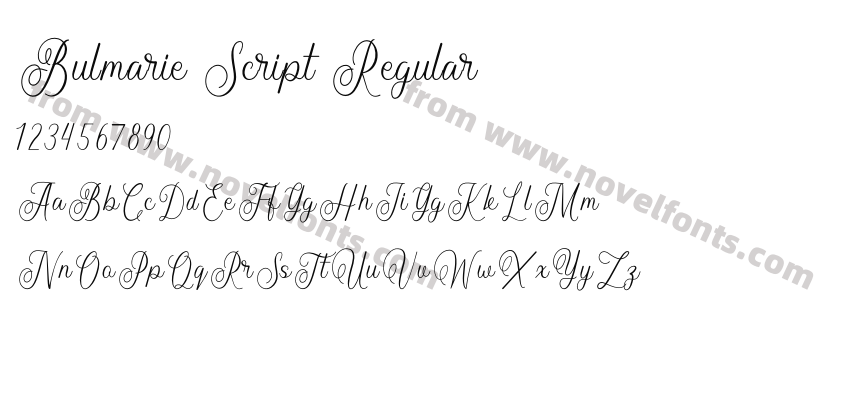 Bulmarie Script RegularPreview