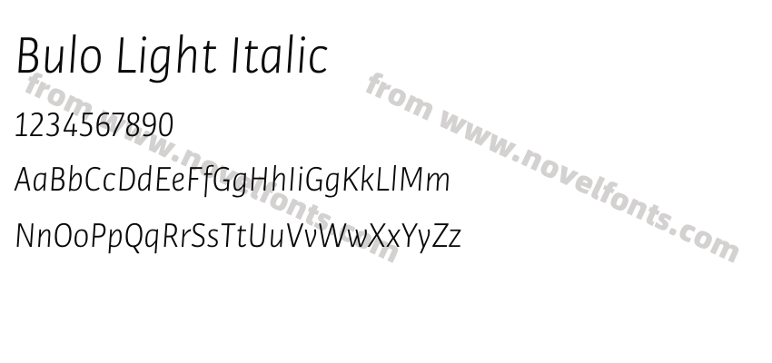 Bulo Light ItalicPreview