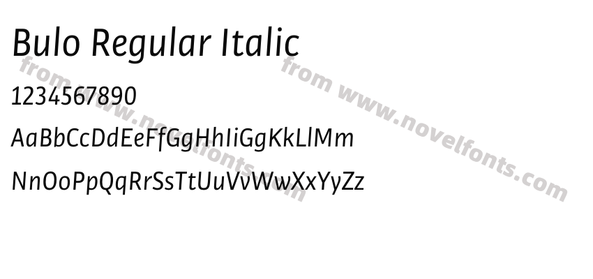 Bulo Regular ItalicPreview