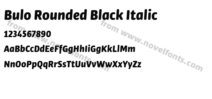 Bulo Rounded Black ItalicPreview