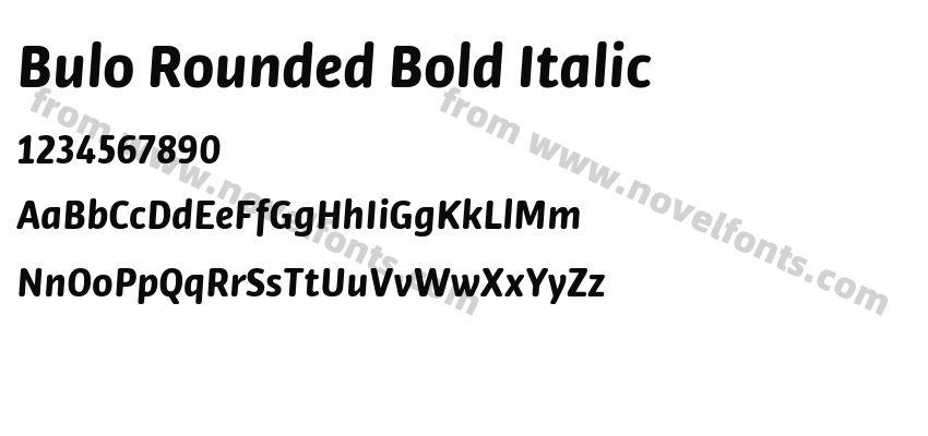 Bulo Rounded Bold ItalicPreview